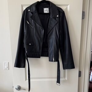 Sam Edelman Classic Black Leather Jacket